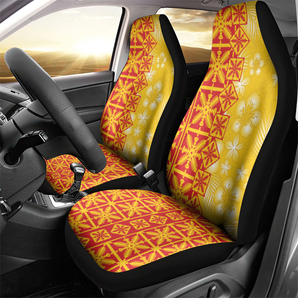 Kahili Quilt Hawaii Car Seat Cover Tropical Flower Seamless Half Style LT14 - Polynesian Pride