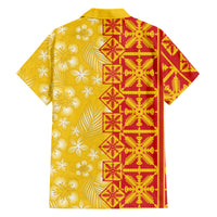 Kahili Quilt Hawaii Hawaiian Shirt Tropical Flower Seamless Half Style