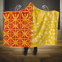 Kahili Quilt Hawaii Hooded Blanket Tropical Flower Seamless Half Style
