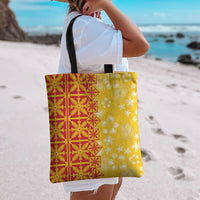 Kahili Quilt Hawaii Tote Bag Tropical Flower Seamless Half Style