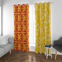 Kahili Quilt Hawaii Window Curtain Tropical Flower Seamless Half Style
