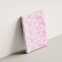 Pastel Pink Kahili Quilt Hawaii Canvas Wall Art Tropical Flower Seamless Half Style LT14 - Polynesian Pride