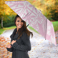 Pastel Pink Kahili Quilt Hawaii Umbrella Tropical Flower Seamless Half Style