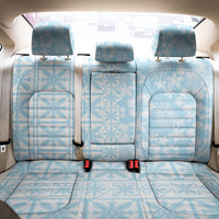 Pastel Blue Kahili Quilt Hawaii Back Car Seat Cover Tropical Flower Seamless Half Style