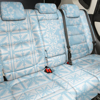 Pastel Blue Kahili Quilt Hawaii Back Car Seat Cover Tropical Flower Seamless Half Style