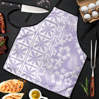 Pastel Purple Kahili Quilt Hawaii Apron Tropical Flower Seamless Half Style