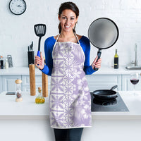 Pastel Purple Kahili Quilt Hawaii Apron Tropical Flower Seamless Half Style