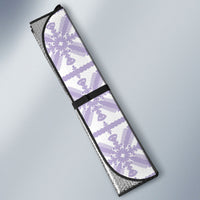 Pastel Purple Kahili Quilt Hawaii Auto Sun Shade Tropical Flower Seamless Half Style