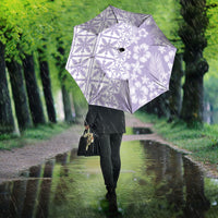 Pastel Purple Kahili Quilt Hawaii Umbrella Tropical Flower Seamless Half Style