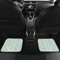 Pastel Green Kahili Quilt Hawaii Car Mats Tropical Flower Seamless Half Style