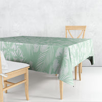 Pastel Green Kahili Quilt Hawaii Tablecloth Tropical Flower Seamless Half Style