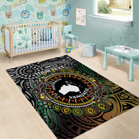Personalised Australia And Vanuatu Area Rug Aboriginal Lizard Polynesia Ni-Van Pig Tusk LT14 - Polynesian Pride