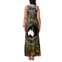 Personalised Australia And Vanuatu Family Matching Tank Maxi Dress and Hawaiian Shirt Aboriginal Lizard Polynesia Ni-Van Pig Tusk LT14 - Polynesian Pride