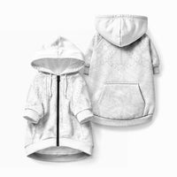 American Samoa White Sunday Pet Hoodie Lotu Tamaiti Plumeria With Samoan Pattern
