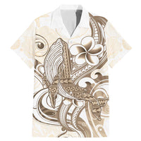 Brown Hawaii Humpback Whale Family Matching Mermaid Dress and Hawaiian Shirt Polynesian Tribal Ocean Vibes LT14 Dad's Shirt - Short Sleeve Brown - Polynesian Pride