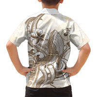 Brown Hawaii Humpback Whale Kid Hawaiian Shirt Polynesian Tribal Ocean Vibes LT14 - Polynesian Pride