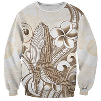 Brown Hawaii Humpback Whale Sweatshirt Polynesian Tribal Ocean Vibes