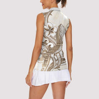 Brown Hawaii Humpback Whale Women Sleeveless Polo Shirt Polynesian Tribal Ocean Vibes LT14 - Polynesian Pride