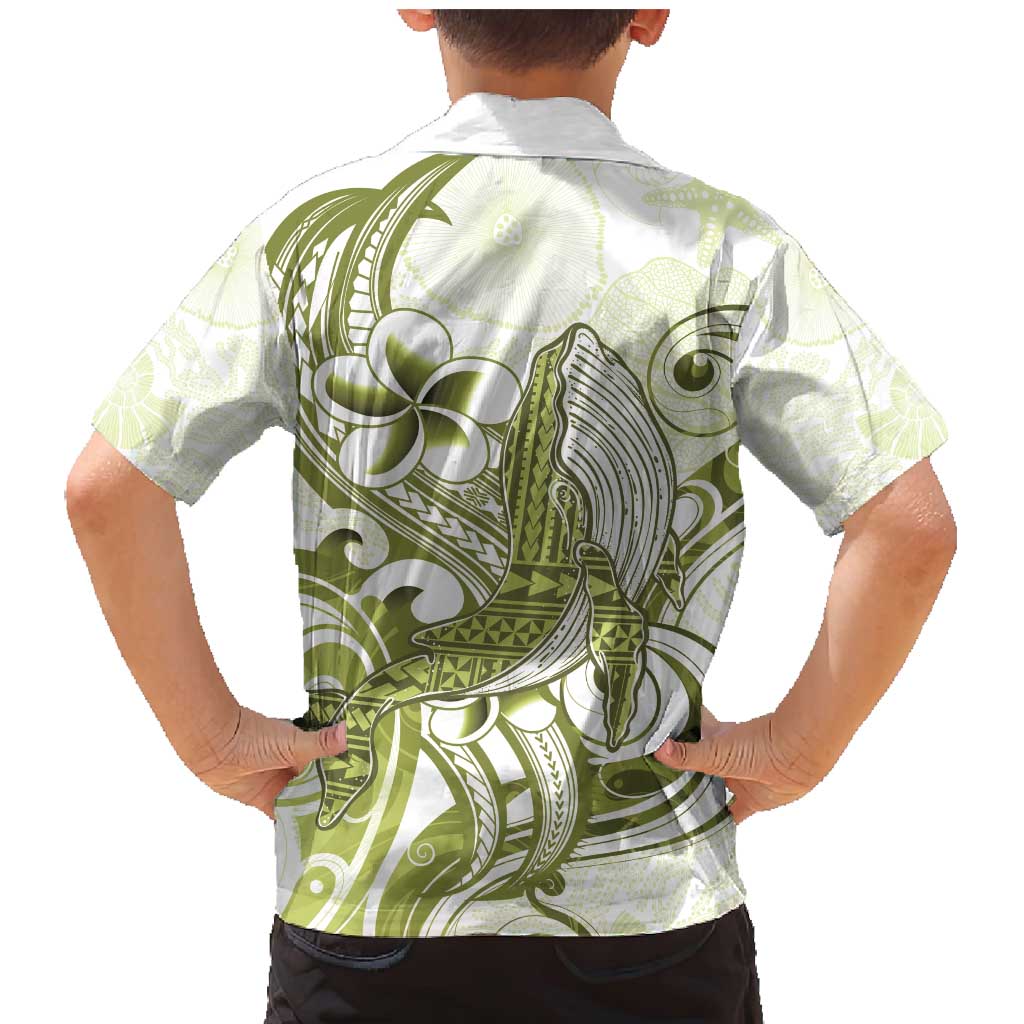 Lime Green Hawaii Family Matching Mermaid Dress and Hawaiian Shirt Humpback Whale Tattoo Polynesian Tribal Ocean Vibes LT14 - Polynesian Pride