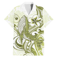Lime Green Hawaii Family Matching Mermaid Dress and Hawaiian Shirt Humpback Whale Tattoo Polynesian Tribal Ocean Vibes LT14 Dad's Shirt - Short Sleeve Lime Green - Polynesian Pride