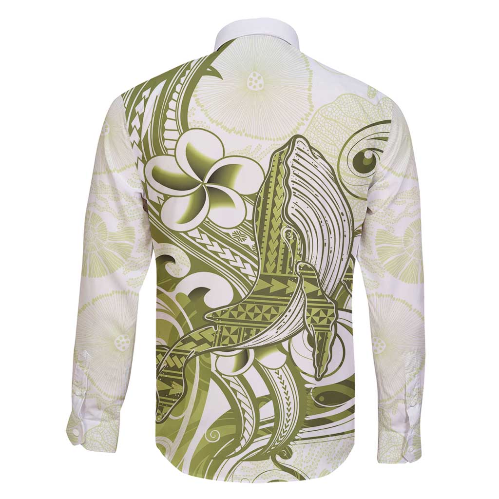 Lime Green Hawaii Family Matching Mermaid Dress and Hawaiian Shirt Humpback Whale Tattoo Polynesian Tribal Ocean Vibes LT14 - Polynesian Pride