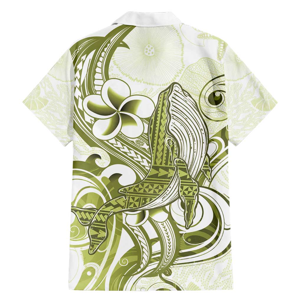 Lime Green Hawaii Family Matching Off Shoulder Maxi Dress and Hawaiian Shirt Humpback Whale Tattoo Polynesian Tribal Ocean Vibes LT14 - Polynesian Pride
