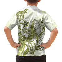 Lime Green Hawaii Family Matching Puletasi and Hawaiian Shirt Humpback Whale Tattoo Polynesian Tribal Ocean Vibes LT14 - Polynesian Pride