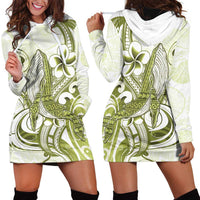 Lime Green Hawaii Hoodie Dress Humpback Whale Tattoo Polynesian Tribal Ocean Vibes LT14 - Polynesian Pride
