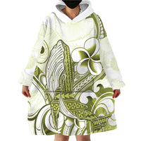 Lime Green Hawaii Wearable Blanket Hoodie Humpback Whale Tattoo Polynesian Tribal Ocean Vibes LT14 - Polynesian Pride