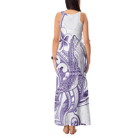 Purple Hawaii Tank Maxi Dress Humpback Whale Tattoo Polynesian Tribal Ocean Vibes LT14 - Polynesian Pride