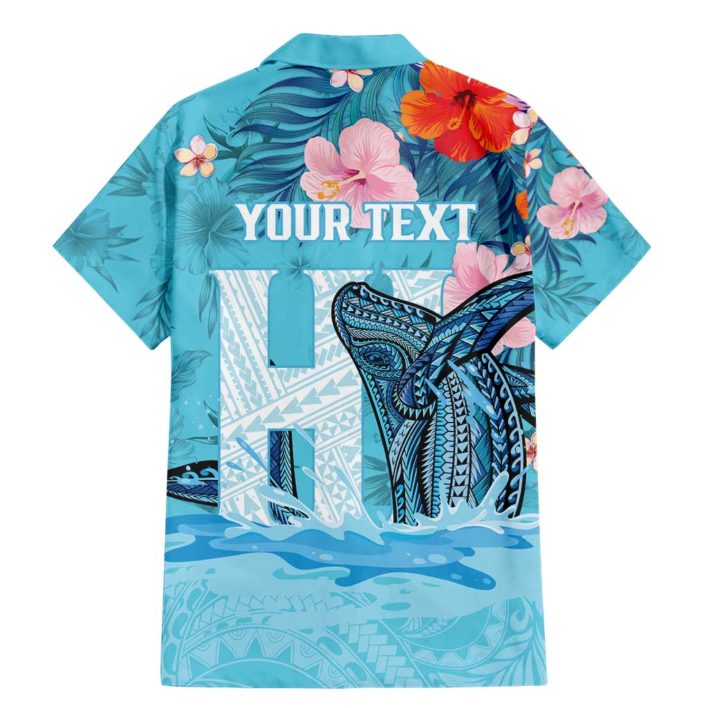 Personalised Hawaii Family Matching Mermaid Dress and Hawaiian Shirt Humpback Whale Tattoo With Tropical Flowers LT14 - Polynesian Pride