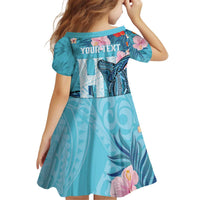 Personalised Hawaii Family Matching Puletasi and Hawaiian Shirt Humpback Whale Tattoo With Tropical Flowers LT14 - Polynesian Pride