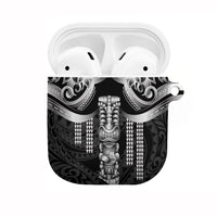 Tiki Drum Hawaii AirPods Case Hawaiian Kakau Tattoo Style LT14 Black - Polynesian Pride