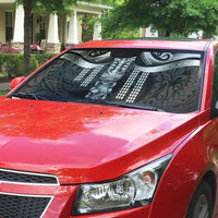 Tiki Drum Hawaii Auto Sun Shade Hawaiian Kakau Tattoo Style LT14 - Polynesian Pride