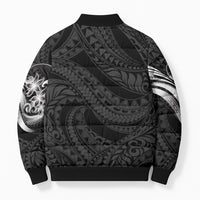 Tiki Drum Hawaii Bomber Puffer Jacket Hawaiian Kakau Tattoo Style LT14 - Polynesian Pride