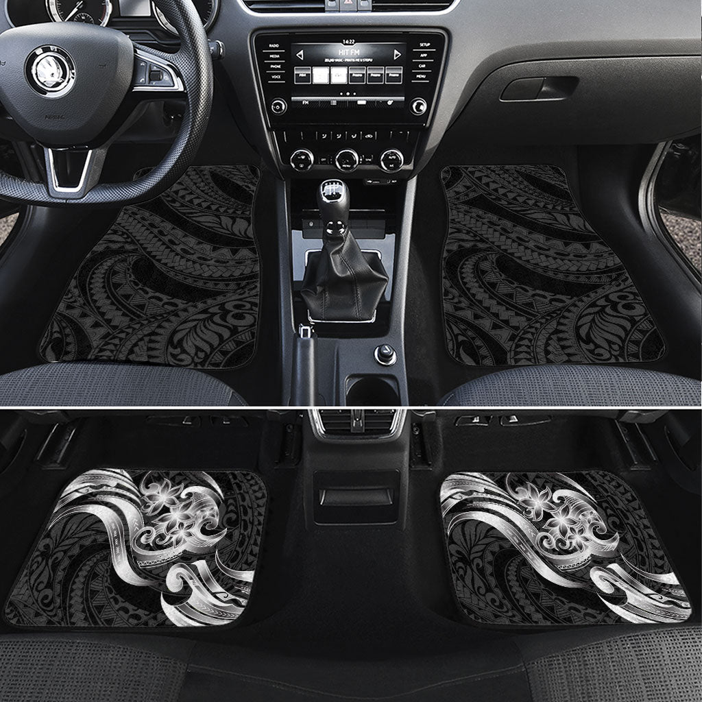 Tiki Drum Hawaii Car Mats Hawaiian Kakau Tattoo Style LT14 Set 4pcs Black - Polynesian Pride