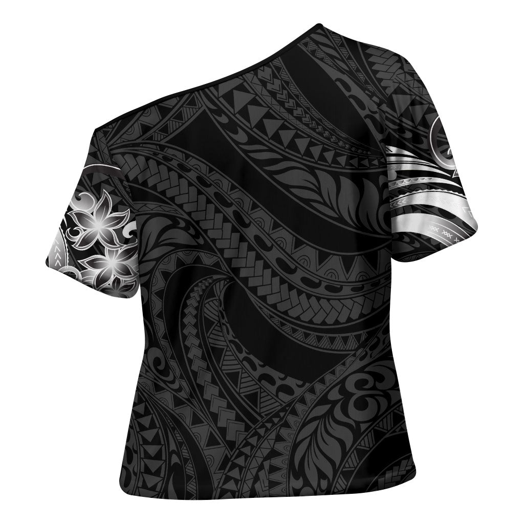 Tiki Drum Hawaii Cross Shoulder Shirt Hawaiian Kakau Tattoo Style LT14 - Polynesian Pride