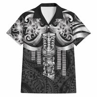 Tiki Drum Hawaii Hawaiian Shirt Hawaiian Kakau Tattoo Style LT14 Black - Polynesian Pride