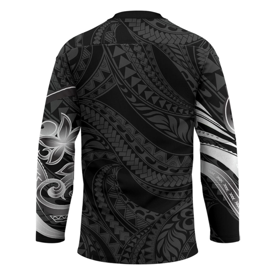 Tiki Drum Hawaii Hockey Jersey Hawaiian Kakau Tattoo Style LT14 - Polynesian Pride