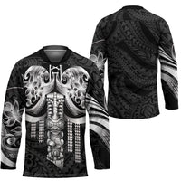 Tiki Drum Hawaii Hockey Jersey Hawaiian Kakau Tattoo Style LT14 - Polynesian Pride