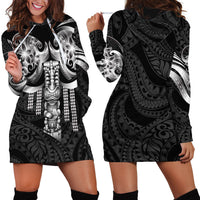 Tiki Drum Hawaii Hoodie Dress Hawaiian Kakau Tattoo Style LT14 - Polynesian Pride