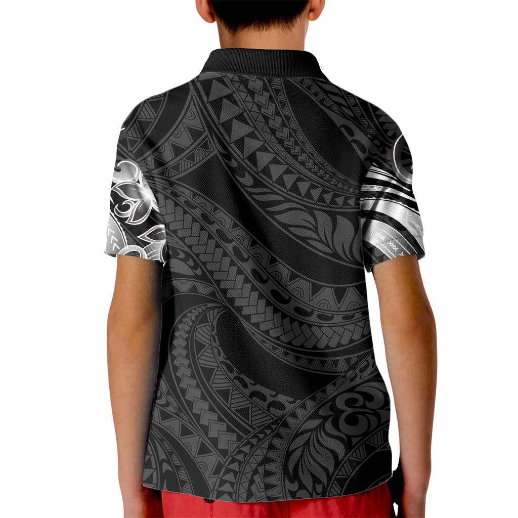 Tiki Drum Hawaii Kid Polo Shirt Hawaiian Kakau Tattoo Style LT14 - Polynesian Pride