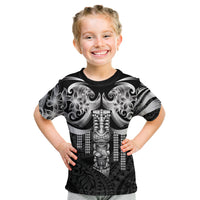 Tiki Drum Hawaii Kid T Shirt Hawaiian Kakau Tattoo Style LT14 Black - Polynesian Pride