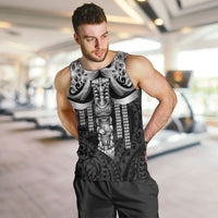 Tiki Drum Hawaii Men Tank Top Hawaiian Kakau Tattoo Style LT14 Black - Polynesian Pride