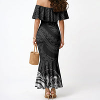 Tiki Drum Hawaii Mermaid Dress Hawaiian Kakau Tattoo Style LT14 - Polynesian Pride