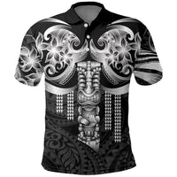 Tiki Drum Hawaii Polo Shirt Hawaiian Kakau Tattoo Style LT14 Black - Polynesian Pride