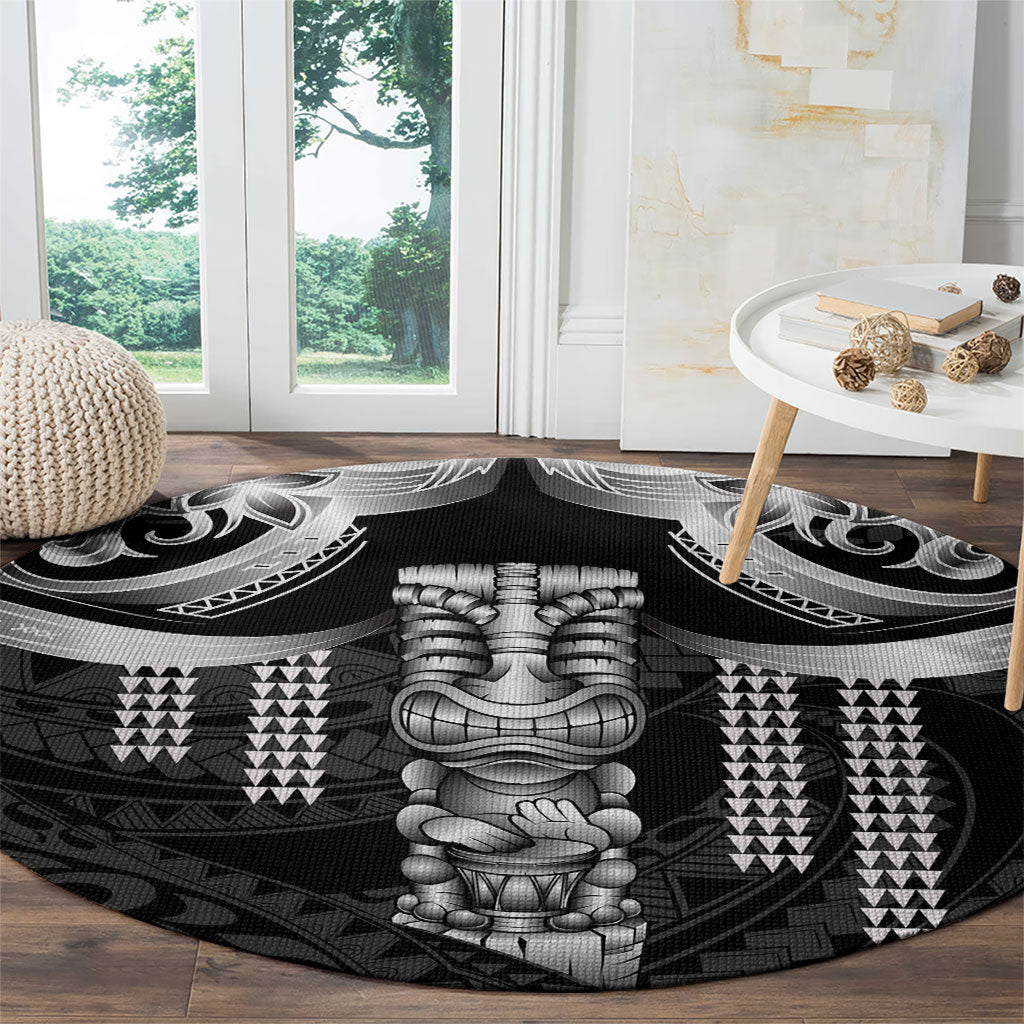 Tiki Drum Hawaii Round Carpet Hawaiian Kakau Tattoo Style LT14 - Polynesian Pride