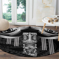 Tiki Drum Hawaii Round Carpet Hawaiian Kakau Tattoo Style LT14 - Polynesian Pride