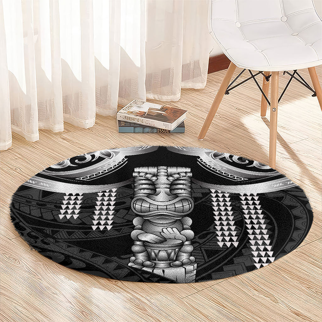 Tiki Drum Hawaii Round Carpet Hawaiian Kakau Tattoo Style LT14 - Polynesian Pride