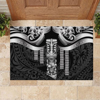 Tiki Drum Hawaii Rubber Doormat Hawaiian Kakau Tattoo Style LT14 Black - Polynesian Pride